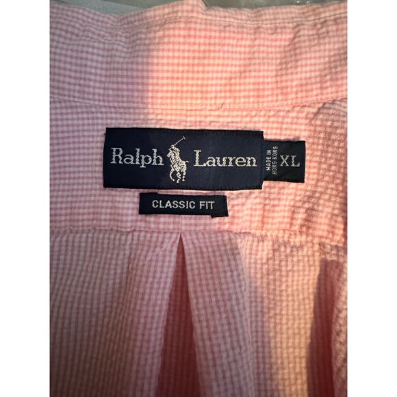 Ralph Lauren Classic Fit short sleeve button up seersucker stripe - Picture 2 of 4